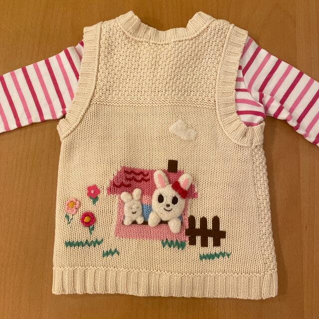 mikihouse(ミキハウス)のミキハウス　100センチ　2枚セット！ キッズ/ベビー/マタニティのキッズ服女の子用(90cm~)(Tシャツ/カットソー)の商品写真