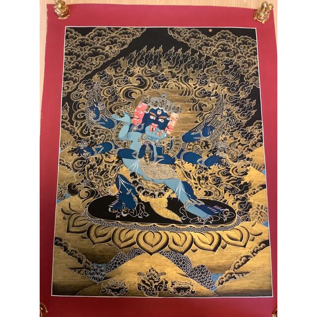 ランキング第1位 《 チベット密教　新品 タンカ　マンダラ　手描き　バジュラキロア　y1 》 絵画+タペストリー