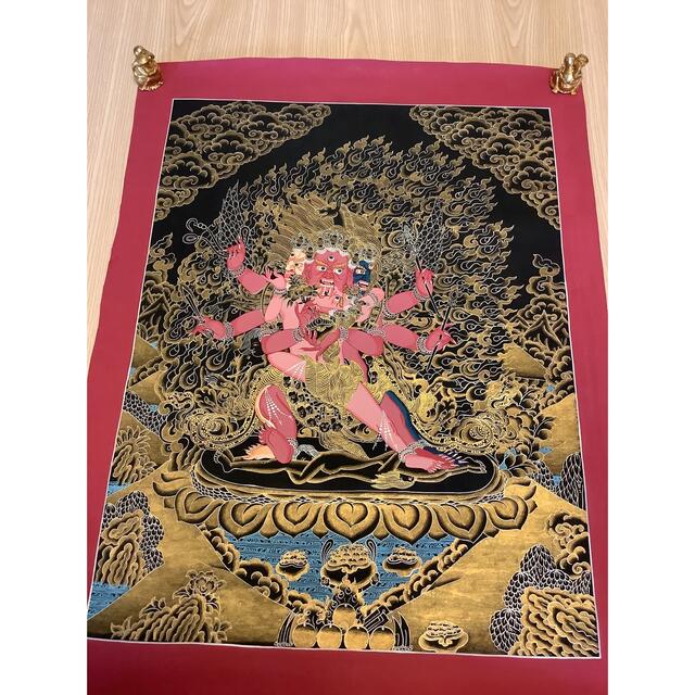 《 チベット密教　新品 》 タンカ　マンダラ　手描き　バジュラキロア　y2エンタメ/ホビー