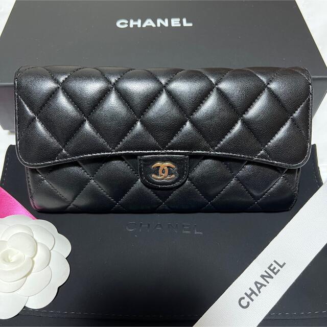 CHANEL マトラッセ　ラムスキン　長財布