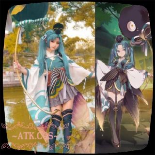 Q⑨3 陰陽師 蛍草 （ほたるぐさ）中華 和風 招財進寶 スキン コスプレ 衣