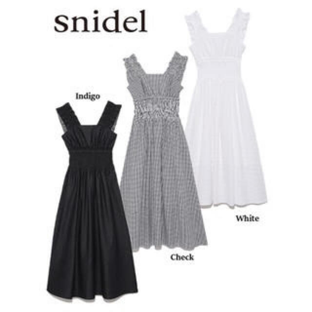 snidel バリエーションウエストシャーリングワンピース