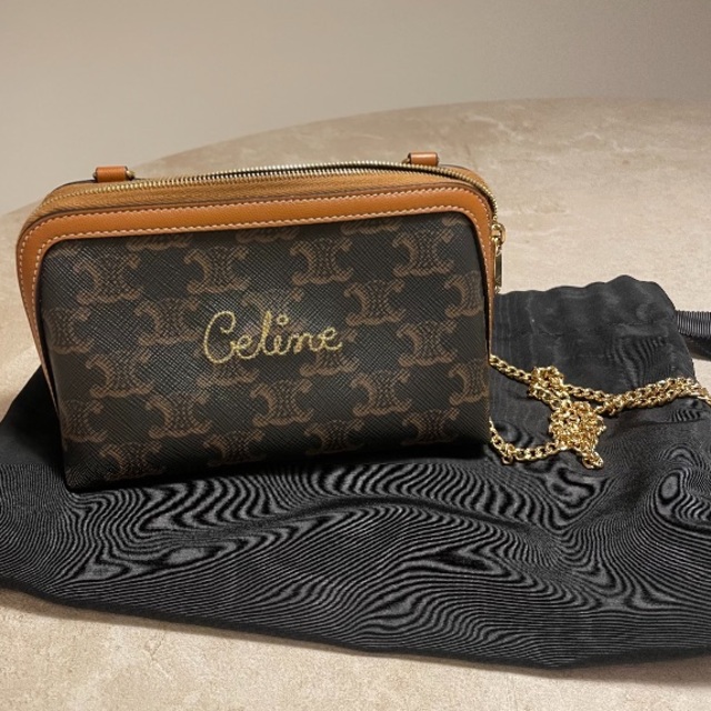 celine - ひーるねっこ様専用」セリーヌチェーンクラッチ トリオンフ