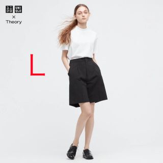 ユニクロ(UNIQLO)のUNIQLO theory 感動タックイージー ショートパンツ　Ｌ(ハーフパンツ)