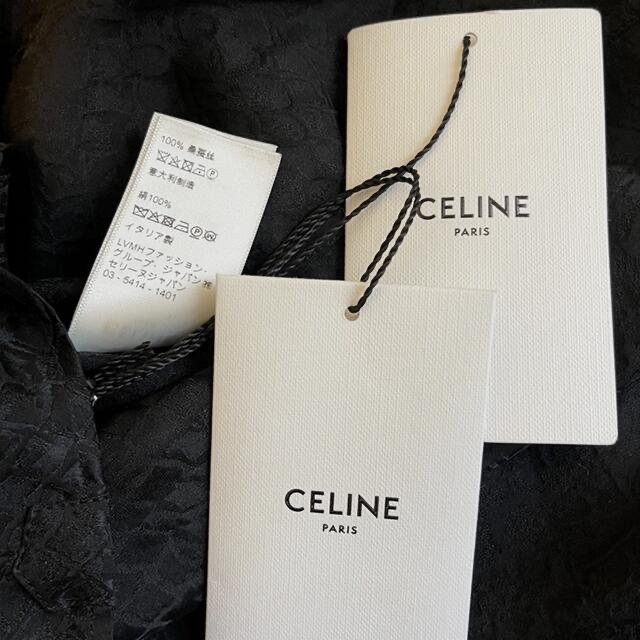 新品タグ付き】Celine パイソン柄シルクシャツ (定価16万