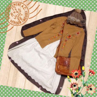 ページボーイ(PAGEBOY)のページボーイ♡花柄刺繍カーディガン♡(カーディガン)