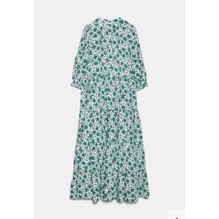 ザラ(ZARA)のZARA 小花柄　ティアードワンピース　完売品　Lサイズ(ロングワンピース/マキシワンピース)