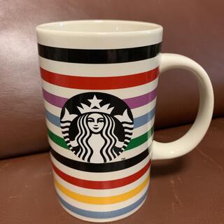 スターバックスコーヒー(Starbucks Coffee)の新品未使用！スターバックス×ケイトスペードコラボマグカップ　ストライプ(グラス/カップ)