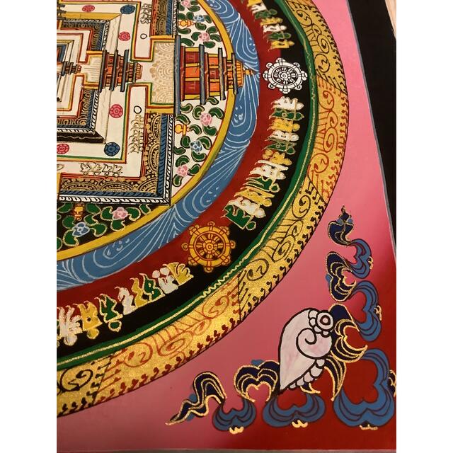 チベット密教 新品 》 タンカ マンダラ 手描き カーラチャクラ曼荼羅