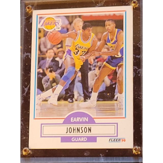 【激レア】マジック・ジョンソン 直筆サイン入りフォト＆カード入り 盾 NBA