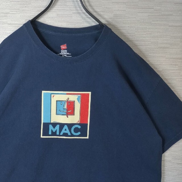 希少 Apple Mac アップル マック 企業物 Tシャツ 紺 2XL