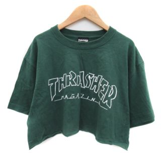 スラッシャー(THRASHER)のスラッシャー Tシャツ カットソー ショート丈 半袖 プリント L 緑 グリーン(Tシャツ(半袖/袖なし))