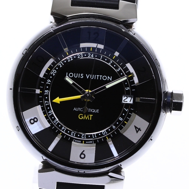 驚きの価格が実現！ LOUIS 【中古】 メンズ Q113K タンブールインブラック ルイ・ヴィトン - VUITTON 腕時計(アナログ)