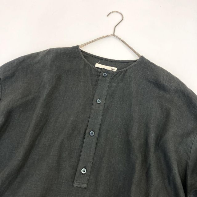 チャコール evam eva linen 長袖シャツ ブラウス 11013の通販 by ...