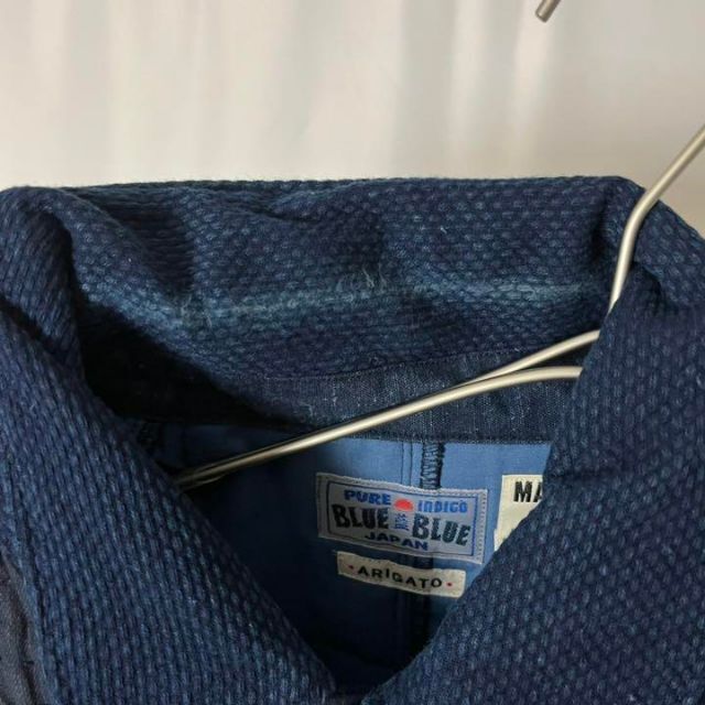 低価高評価 BLUE BLUE 刺し子 パッチワーク カバーオール インディゴの
