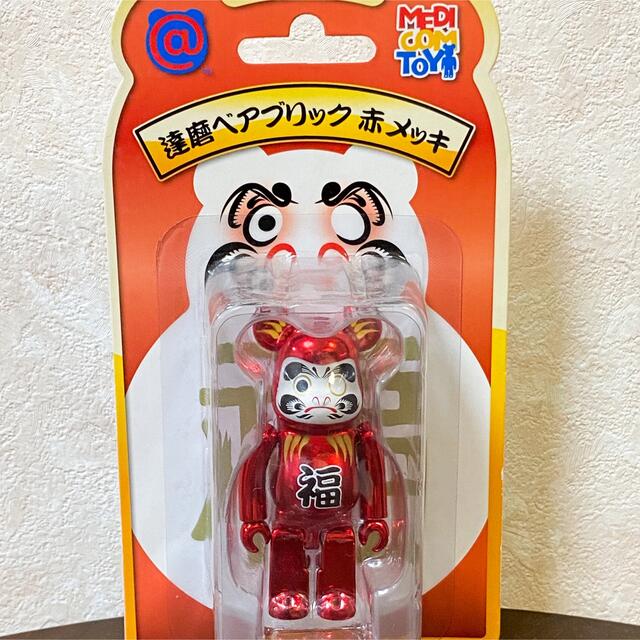 MEDICOM TOY(メディコムトイ)の達磨ベアブリック 赤 メッキ 100% BE@RBRICK エンタメ/ホビーのフィギュア(その他)の商品写真