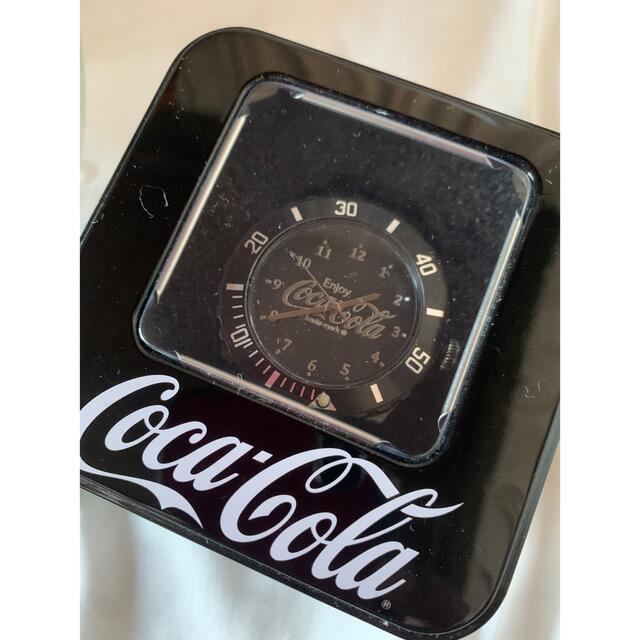 コカ・コーラ(コカコーラ)の★コカ・コーラ腕時計＊グラスセット！未使用！ブラック！希少品！ メンズの時計(腕時計(アナログ))の商品写真