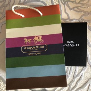 コーチ(COACH)のcoach ( ショップ袋 小 ) ストライプ(ショップ袋)