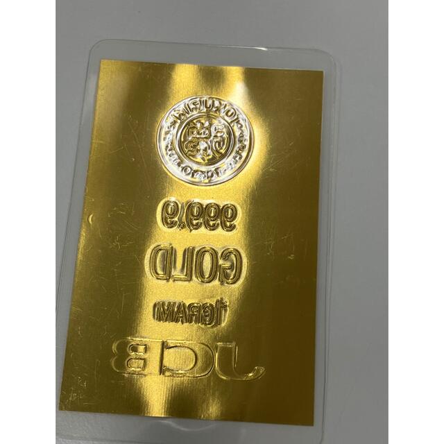 徳力 TOKURIKI 純金 999.9 純金カード 1ｇ エンタメ/ホビーの美術品/アンティーク(金属工芸)の商品写真