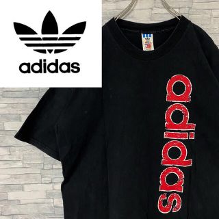 アディダス(adidas)の【希少入手困難】USA製 90s adidas 半袖Tシャツ　ゆるダボ　黒　L(Tシャツ/カットソー(半袖/袖なし))