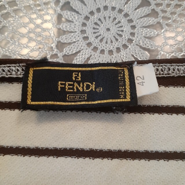 FENDI(フェンディ)のフェンディ　リメイク用　袖無カットソー　中古品 ハンドメイドの素材/材料(生地/糸)の商品写真