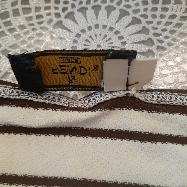 FENDI(フェンディ)のフェンディ　リメイク用　袖無カットソー　中古品 ハンドメイドの素材/材料(生地/糸)の商品写真