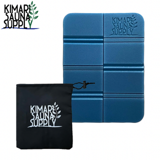 【キマリサウナサプライ】サウナマット ブルー マットポーチ付き アウトレット品(その他)