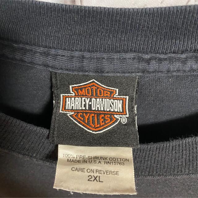 Harley Davidson(ハーレーダビッドソン)の90s 古着 ハーレーダビッドソン USA製 2XL バックプリント ゆるだぼ メンズのトップス(Tシャツ/カットソー(半袖/袖なし))の商品写真