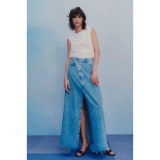 ザラ(ZARA)のa09さま専用　ZARA スリットデニムスカート　(ロングスカート)