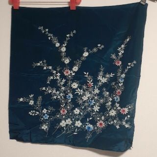 難あり　変色有　とても昔の物です　中古品　花模様　柄　風呂敷?ふくさ？棚隠し布?(その他)