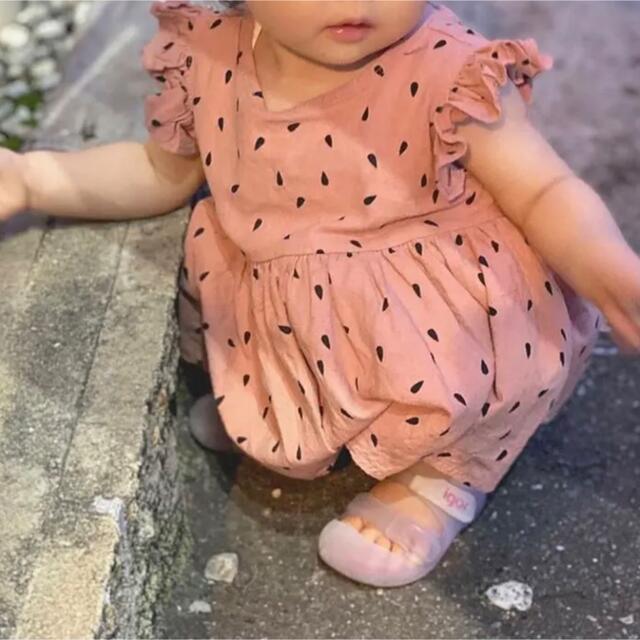 90 3着セット セットアップ ロンパース キッズ/ベビー/マタニティのキッズ服女の子用(90cm~)(ワンピース)の商品写真