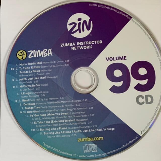 Zumba(ズンバ)の新曲 ZUMBA ズンバ ZIN99 CD スポーツ/アウトドアのトレーニング/エクササイズ(その他)の商品写真