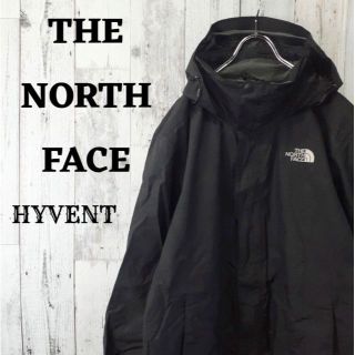 ザノースフェイス(THE NORTH FACE)のUS規格ノースフェイスマウンテンパーカーハイベント刺繍ロゴ黒ブラック古着(ナイロンジャケット)