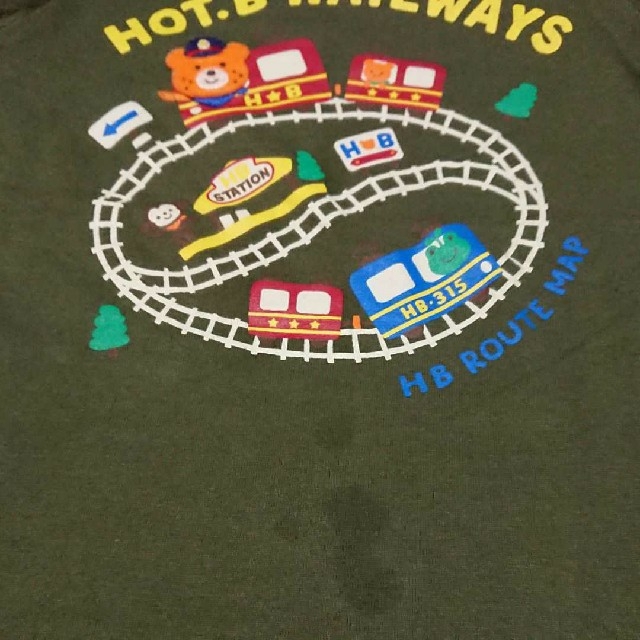 HOT BISCUITS(ホットビスケッツ)のHOT BISCUITS 電車 ロンＴ 90㎝ キッズ/ベビー/マタニティのキッズ服男の子用(90cm~)(Tシャツ/カットソー)の商品写真