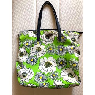 プラダ(PRADA)のPRADA トートバッグ ナイロン 花柄(トートバッグ)