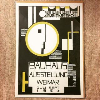 布 ポスター「バウハウス　BAUHAUS　1923/7-9　黒」(その他)