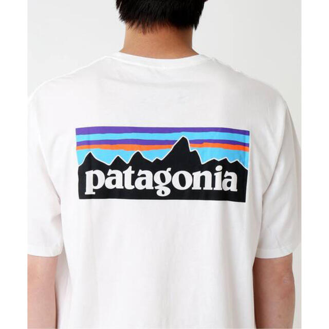 メンズpatagonia Tシャツ P-6 Logo Organic ホワイト M