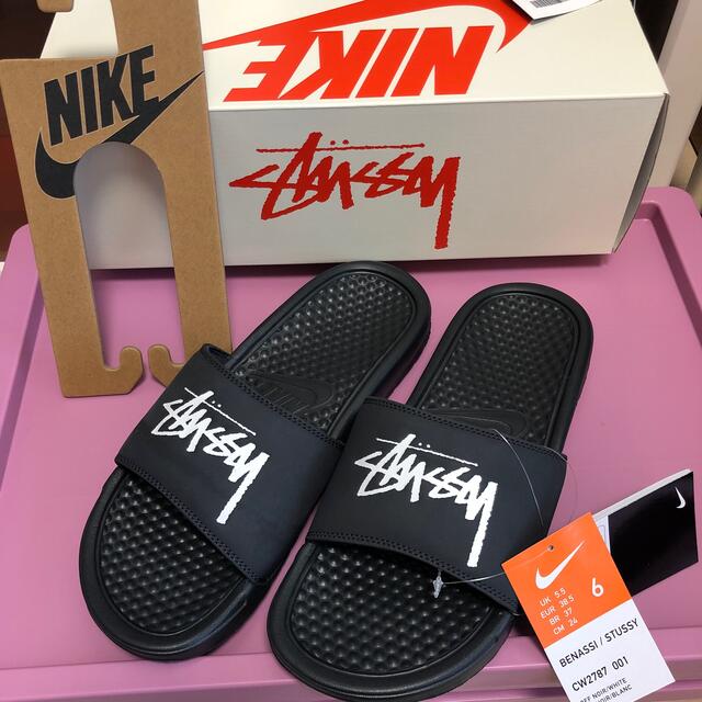 完売品　stussy nike ベナッシ　ブラック　24cm