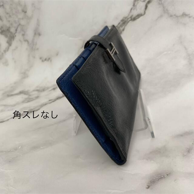 Hermes(エルメス)の【訳あり】HERMES エルメス　長財布　シルバーロゴ　ブラックレザー レディースのファッション小物(財布)の商品写真