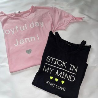 ジェニィ(JENNI)のJENNI LOVE 150 160 ２枚セット　黒　ピンク　カットソー　半袖(Tシャツ/カットソー)