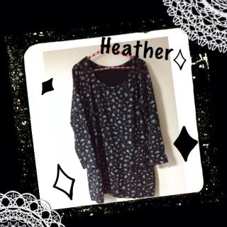 ヘザー(heather)の限定:Heatherハートヒョウ柄ワンピ(ひざ丈ワンピース)