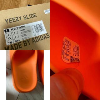 adidas - adidas yeezy slide ENFLAME ORANGE サンダルの通販 by