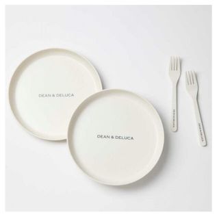 ディーンアンドデルーカ(DEAN & DELUCA)のディーン＆デルーカ　食器　プレート＋フォーク 2組4点セット(食器)