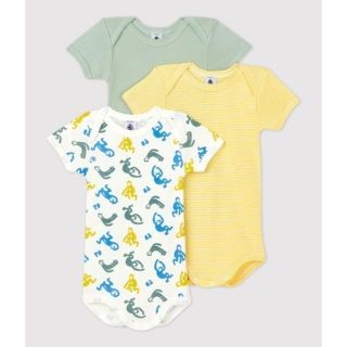 プチバトー(PETIT BATEAU)の新品　プチバトー　半袖ボディ　3枚組(肌着/下着)