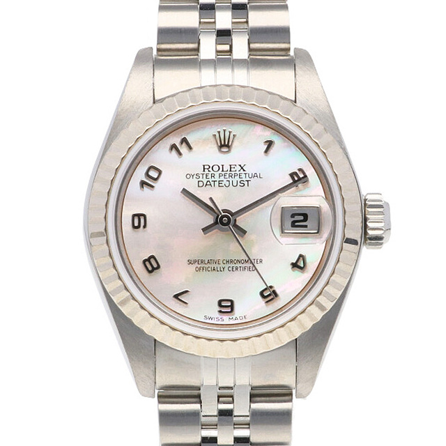 ROLEX(ロレックス)の【1年保証】

ロレックス ROLEX デイトジャスト 腕時計 F番 2003～2004年式 アラビア数字 シェル ステンレススチール  中古 レディースのファッション小物(腕時計)の商品写真