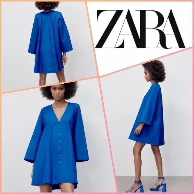 ZARA(ザラ)の【macomaco様専用】パフミニ ワンピース  ZARA レディースのワンピース(ミニワンピース)の商品写真