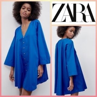 ザラ(ZARA)の【macomaco様専用】パフミニ ワンピース  ZARA(ミニワンピース)