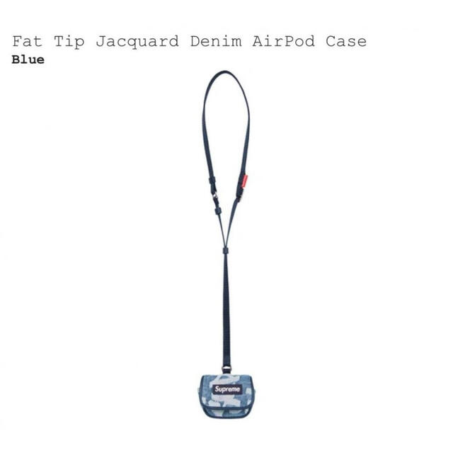 Supreme Jacquard Denim AirPod Case Blue