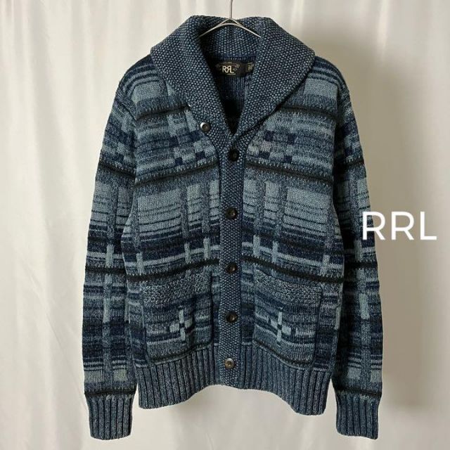 【極美品】 RRL インディゴ ショールカラーカーディガンカーディガン