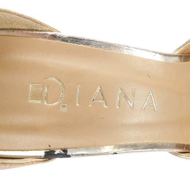 DIANA(ダイアナ)のダイアナ DIANA ストラップパンプス ハイヒール ラメ 24cm ゴールド色 レディースの靴/シューズ(ハイヒール/パンプス)の商品写真